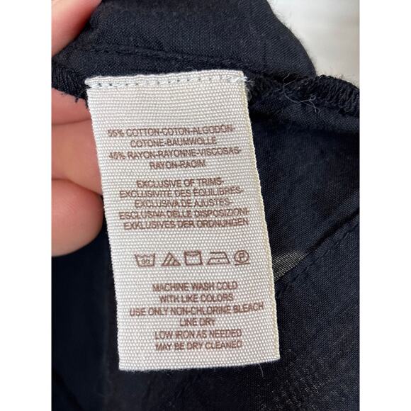 Free People Women’s Small Black Purple Vacay Vibin’ Embroidered Shoulder Top - Picture 7 of 8